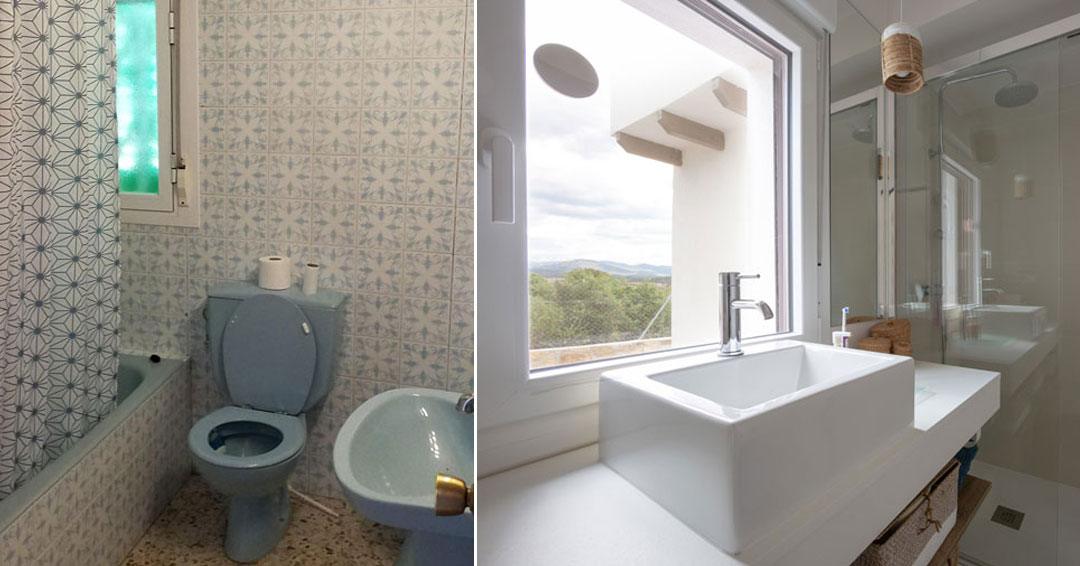 Reforma del baño, antes y después