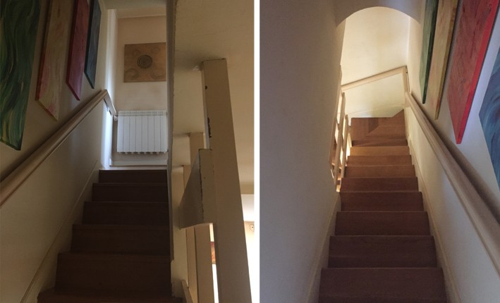 Reforma casa antes y después: escalera