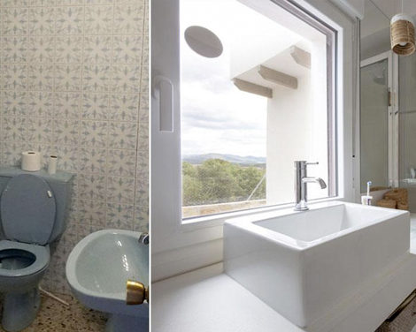 Baños reformados antes y después